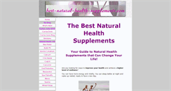Desktop Screenshot of best-natural-health-supplements.com